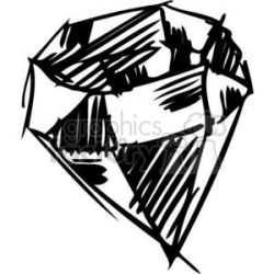 Vector diamond sketch clipart. Royalty-free clipart # 137068