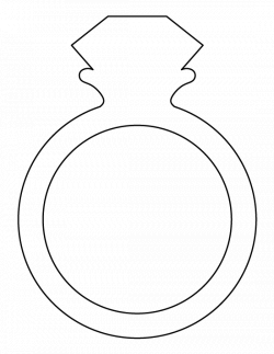 Diamond ring pattern. Use the printable outline for crafts, creating ...