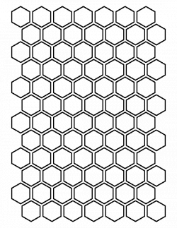 1 inch hexagon pattern. Use the printable outline for crafts ...