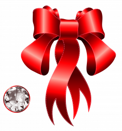 Red Decorative Bow with Diamond PNG Clipart | Gallery Yopriceville ...
