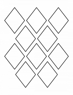 3 inch diamond pattern. Use the printable outline for crafts ...