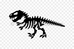 Dinosaur Skeleton Silhouette , Png Download - Dinosaur Bones ...
