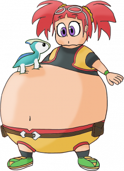 Zoe Drake bloated by JuacoProductionsArts on DeviantArt