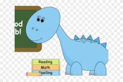 Dinosaur Clipart Friend - Dinosaur At School Cartoon, HD Png ...