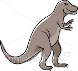 Smiling Gray Tyrannosaurus Rex Clipart | Dinosaur & Reptile ...