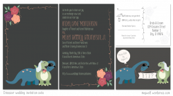 A custom dinosaur wedding invitation | Meg Wolf