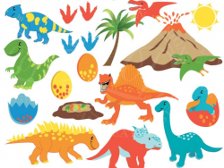 Dinosaur Clipart, vector graphics, prehistoric clipart, baby dinosaur, trex  clipart, cute animal, dino party, Commercial-Personal Use | Meylah