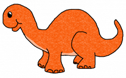 Dinosaur clipart orange dinosaur - Pencil and in color dinosaur ...