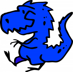Clipart - Blue Dinosaur