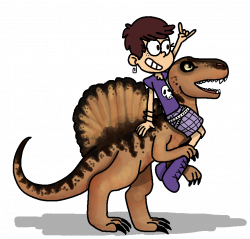Luna Loud Riding a Spinosaurus by rattyratterooze on DeviantArt