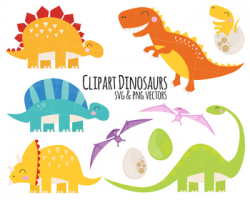 Dinosaur Clipart, t-rex clipart, stegosaurus clipart, triceratops clipart