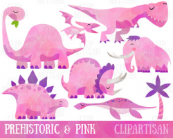 Dinosaur Clipart Pink