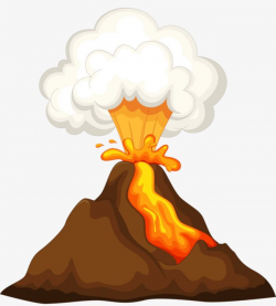 Volcanic Eruptions, Break Out, Volcanic, Cartoon PNG ...