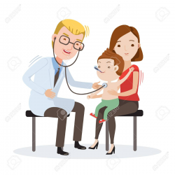 With Body Temperature Clipart 93970052 Doctor Examining ...