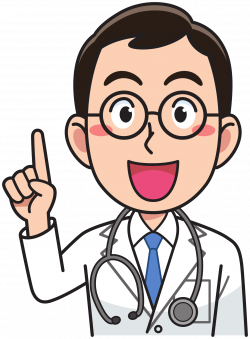 Clipart - Medicine doctor - man, with stethoscope, talking
