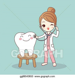 Vector Stock - Cartoon dentist doctor with tooth. Stock Clip ...