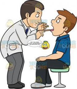 A Doctor Checking The Throat Of A Male Patient