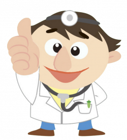 Cartoon Physician Thumb signal Clip art - Cartoon doctor thumbs up ...