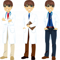 Physician Stock photography Clip art - Male and female doctors and ...
