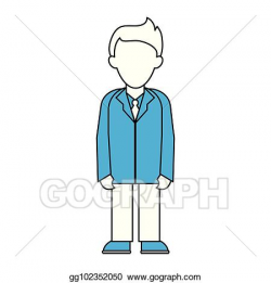 Vector Art - Doctor with gown faceless avatar. Clipart ...