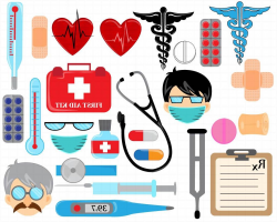 Best Doctor Kit Clip Art Drawing ~ Vector Images Design