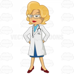 Female Doctor Wearing Glasses And Lab Coat #blonde #doc ...