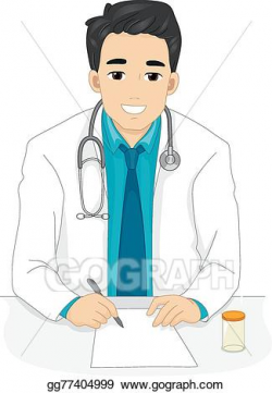 EPS Vector - Man doctor prescription. Stock Clipart ...