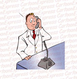 cartoon vector illustration of a date phone call