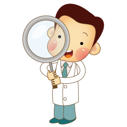 Cartoon Physician Clip art - Doctor holding a magnifying glass 1000 ...