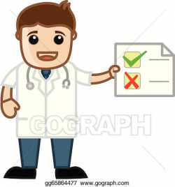 Vector Stock - Medical report - cartoon doctor. Clipart ...