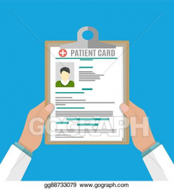 Vector Illustration - Clipboard in doctors hand. medical ...