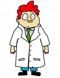 Clipart - Cartoon scientist guy