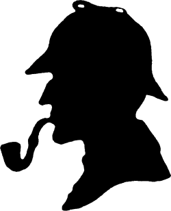 SHERLOCK HOLMES silhouette Decal Removable DOOR WALL STICKER Home ...
