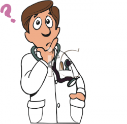 Royalty Free Clipart Image of a Doctor Thinking #282395 ...