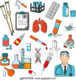Vector Illustration - Medical tools and treatment icons. EPS ...