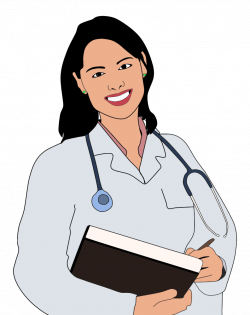 OnlineLabels Clip Art - Young Female Doctor