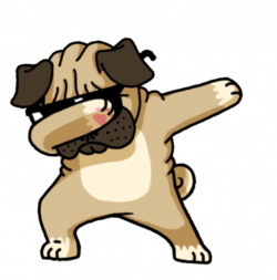 dabbing dog - Sticker by Jessica Knable