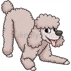 Cheerful Cream Poodle Dog | Clip Arts | Cartoon dog, Poodle ...