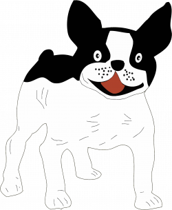 Clipart - Black And White Dog