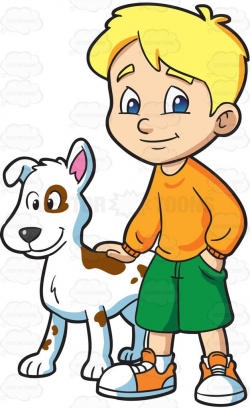 A boy with his trusty pet dog #cartoon #clipart #vector ...