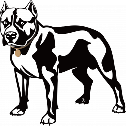 American Pit Bull Terrier Bulldog Boxer Clip art - Cartoon dog ...