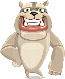Vector Big Dog Cartoon Character - Rocky the Bulldog | GraphicMama ...