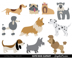 Dog Clipart Puppy Clipart cute dogs clip art puppy clipart dog illustration  For Personal and Commercial Use/ INSTANT DOWNLOAD