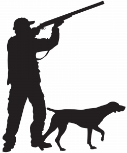 Hunter with Dog Silhouette PNG Clip Art Image | Gallery ...