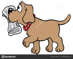 Dog With Newspaper Clipart | Free download best Dog With ...