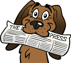 Dog with newspaper clipart » Clipart Station
