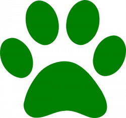 Green Paw Print clip art - vector clip art online, royalty free ...