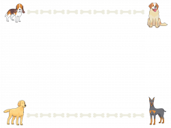 Clipart - Dogs and bones frame