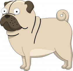Puppy clipart cute pug - Pencil and in color puppy clipart cute pug