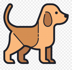 There Is A Side View Of A Dog Shape With A Short Tail - Dog ...